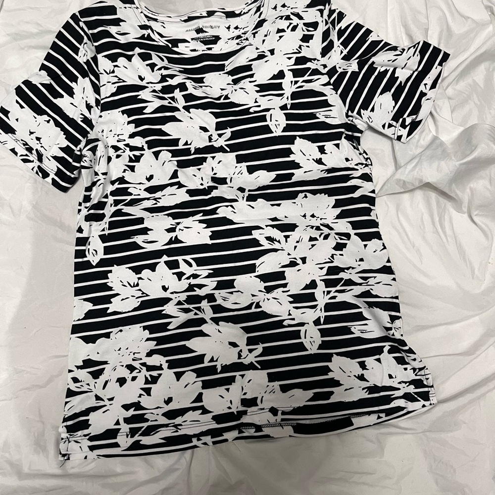 Allison Daley Monochrome Patterned Blouse